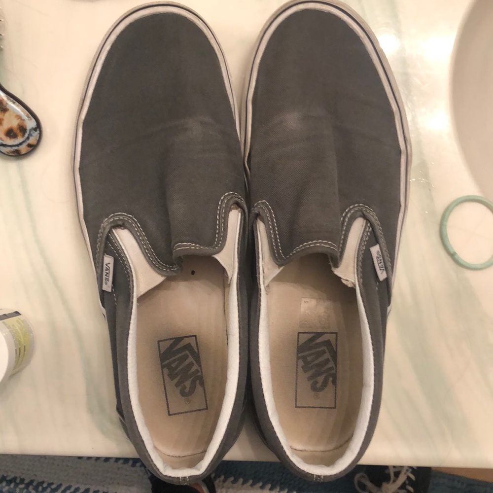 Grey low top vans size 11 women